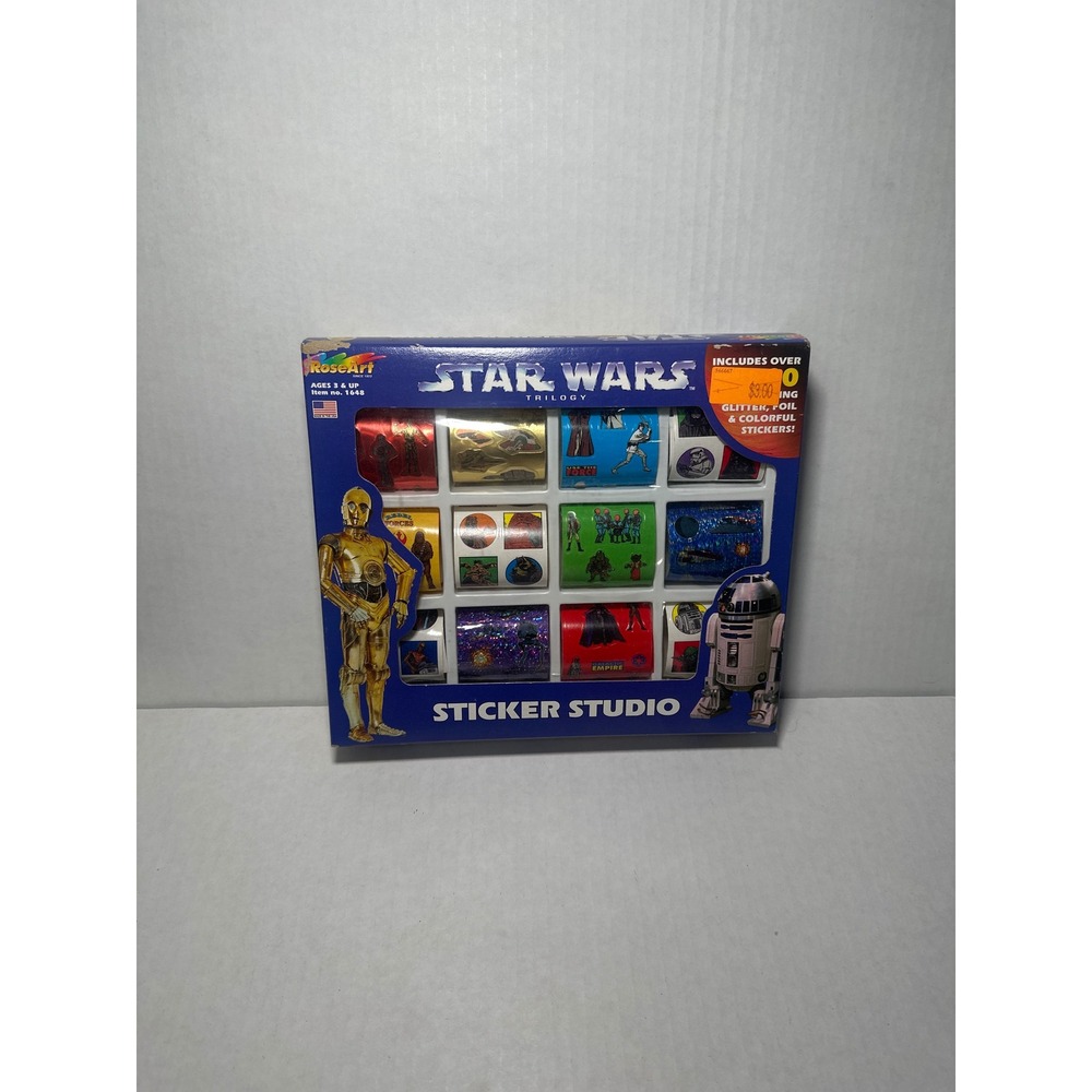 Vintage 1997 RoseArt Star Wars Trilogy Sticker Studio Set 200+ Stickers 1648